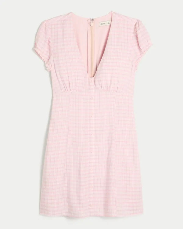 Button Front Mini Dress