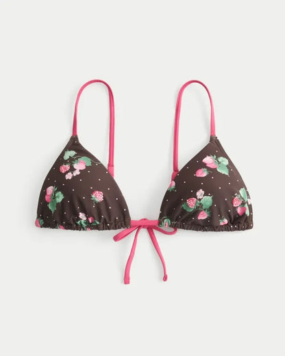 Beaded Over-the-Shoulder Triangle Bikini Top
