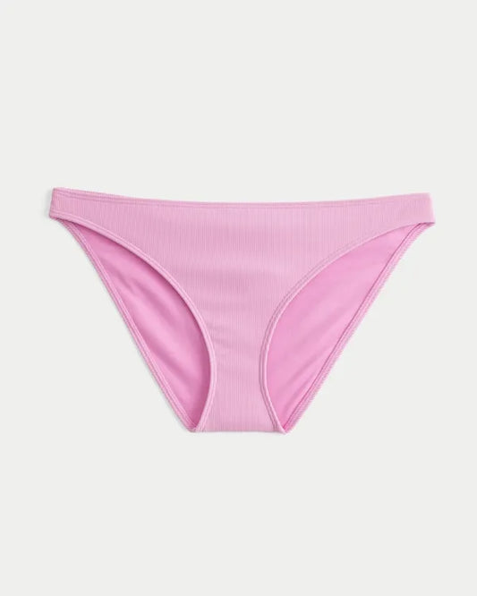 Rib Two-Tone Bikini Bottom