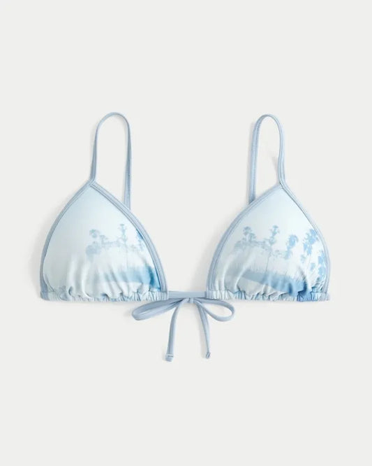 Beach Graphic Triangle Bikini Top