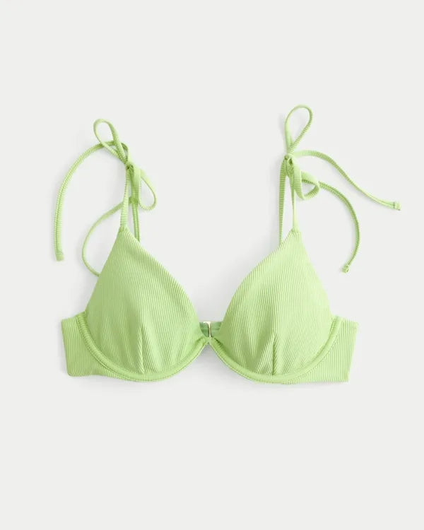 Two-Tone Rib Reversible Underwire Bikini Top