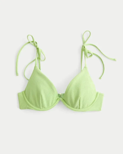 Two-Tone Rib Reversible Underwire Bikini Top