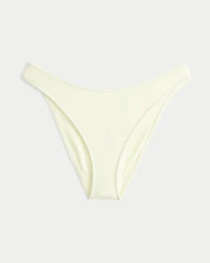 Waffle High-Leg Cheeky Bikini Bottom