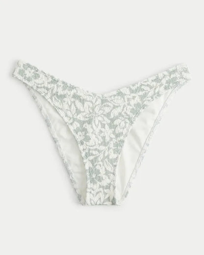 Crochet-Style High-Leg Cheeky Bikini Bottom