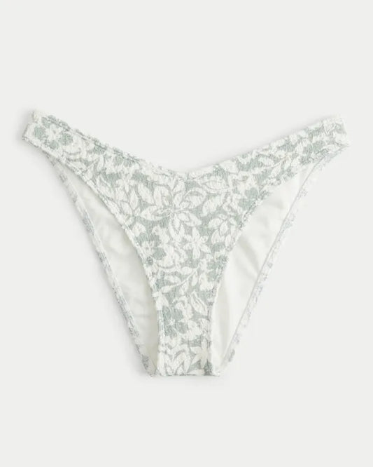 Crochet-Style High-Leg Cheeky Bikini Bottom