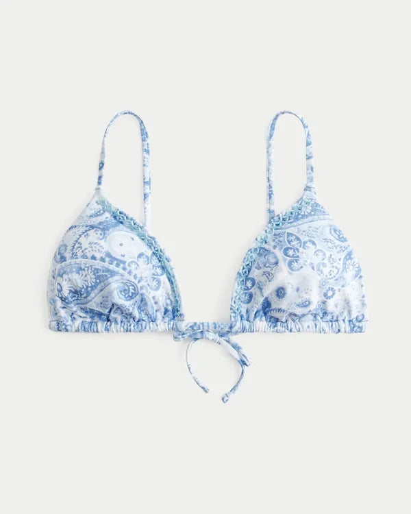 Embellished Triangle Bikini Top
