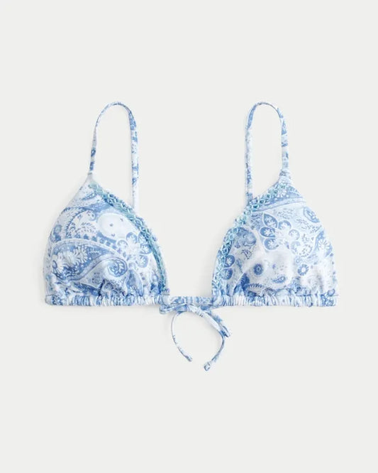Embellished Triangle Bikini Top