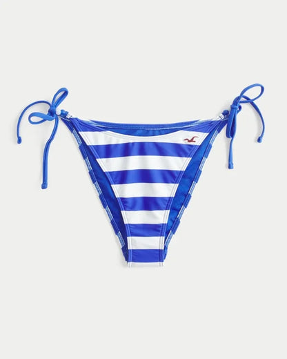 Beaded Side Tie Cheeky Bikini Bottom