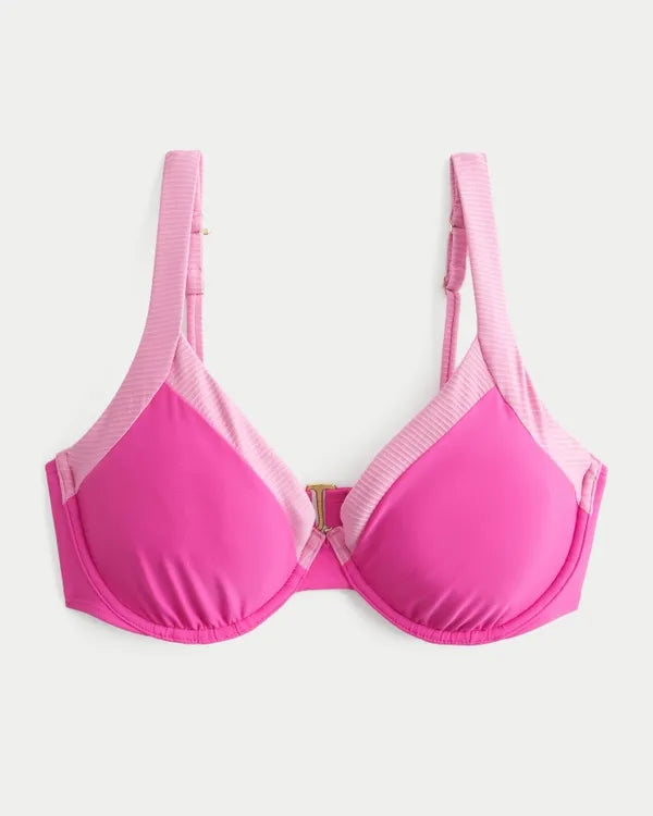 Curvy Wide Strap High Apex Underwire Bikini Top