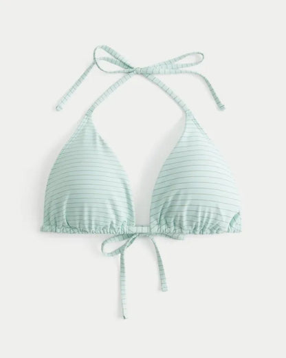 Shimmer Stripe Triangle Bikini Top