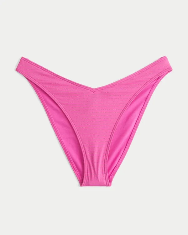 Shimmer Stripe Cheeky Bikini Bottom