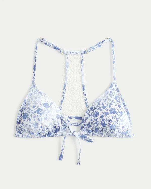 Crochet-Style Back Triangle Bikini Top