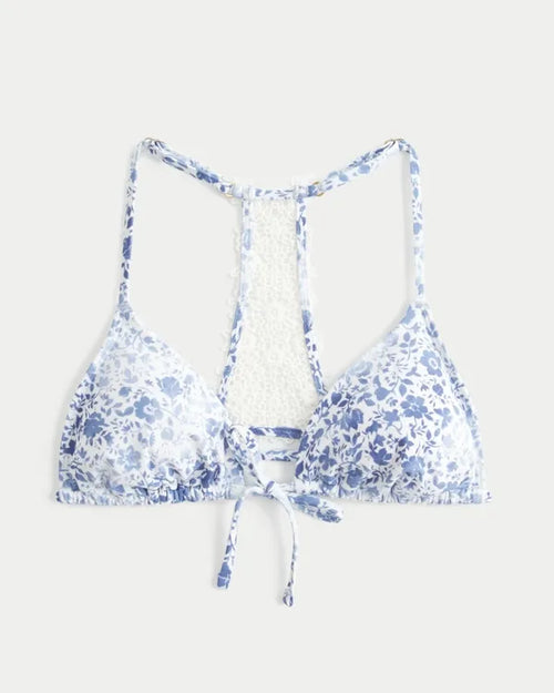 Crochet-Style Back Triangle Bikini Top