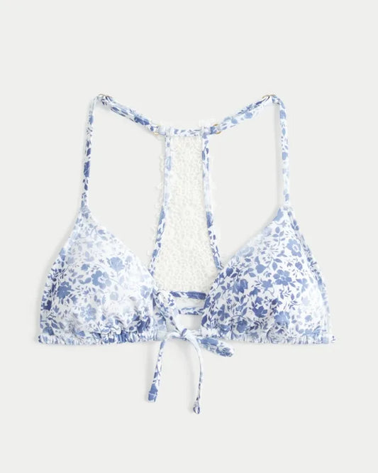 Crochet-Style Back Triangle Bikini Top