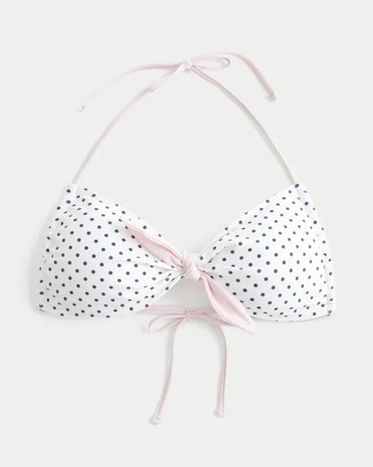 Front Tie Halter Bikini Top
