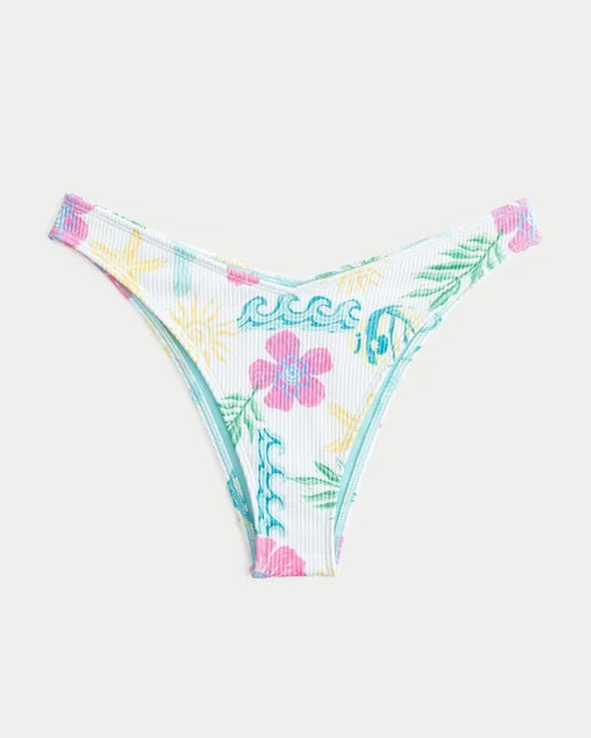 Rib High-Leg Cheekiest Bikini Bottom
