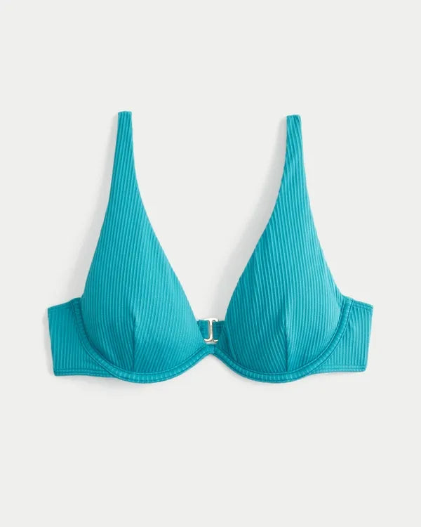 Rib High Apex Underwire Bikini Top