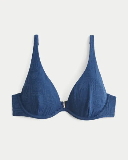 High Apex Jacquard Underwire Bikini Top