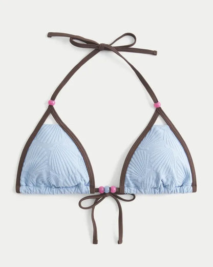 Jacquard Triangle Bikini Top