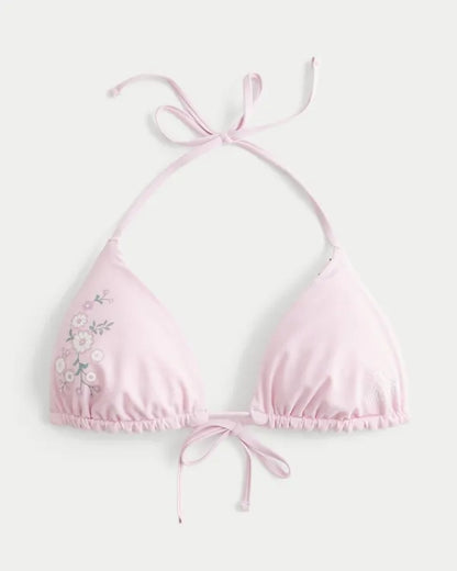 Hollister + Kappa Logo Graphic Reversible Triangle Bikini Top