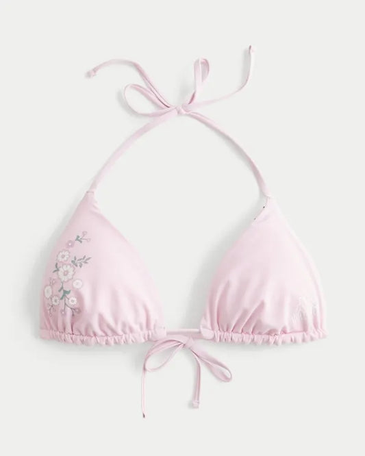 Hollister + Kappa Logo Graphic Reversible Triangle Bikini Top
