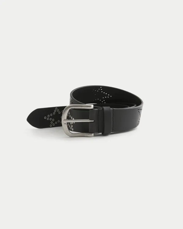Star Stud Leather Belt