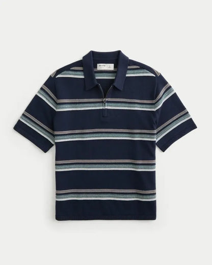 Boxy Half-Zip Sweater Polo