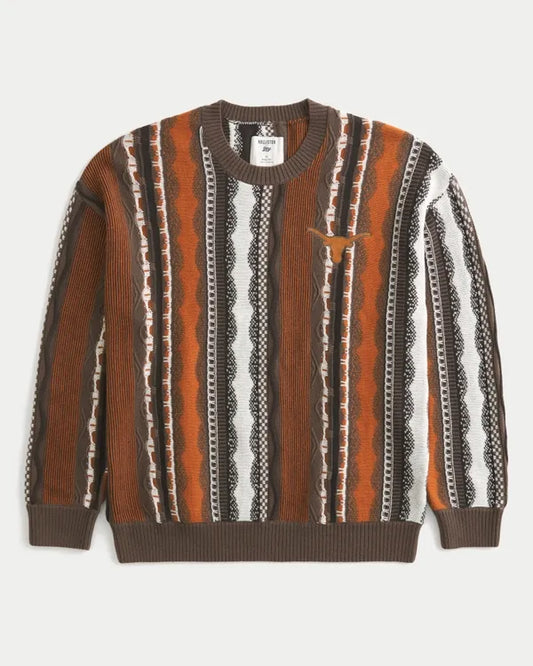 Boxy University of Texas at Austin Longhorns Graphic Crew Sweater