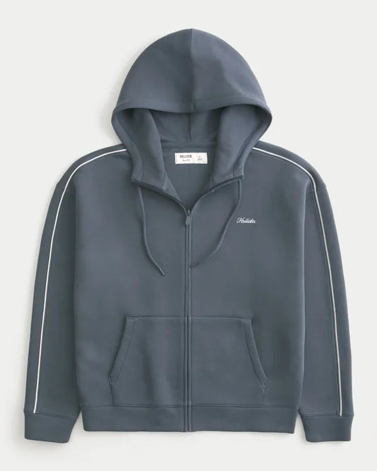 Boxy Everyday Cooling Zip-Up Snorkel Hoodie