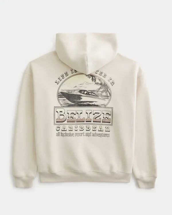 Boxy Belize Graphic Hoodie