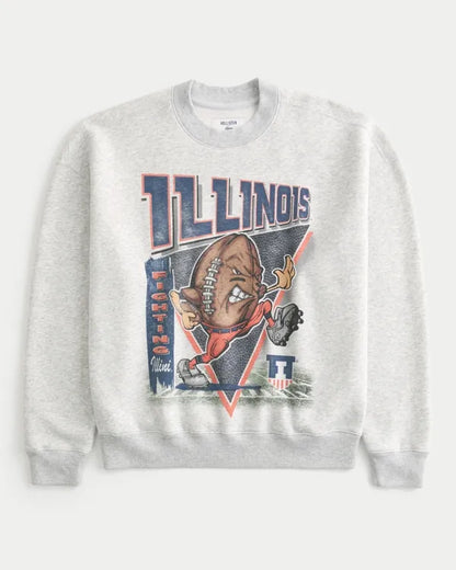 University of Illinois Fighting Illini Graphic Crew Sweatshirt