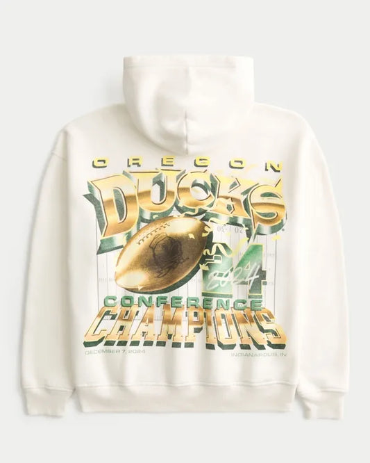 Boxy University of Oregon Ducks Graphic Hoodie