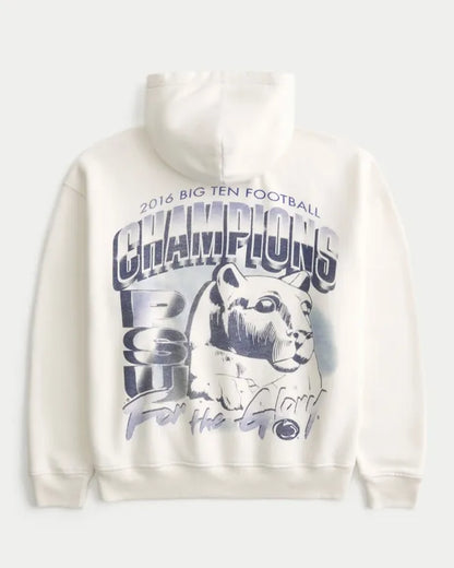 Boxy Penn State University Nittany Lions Graphic Hoodie