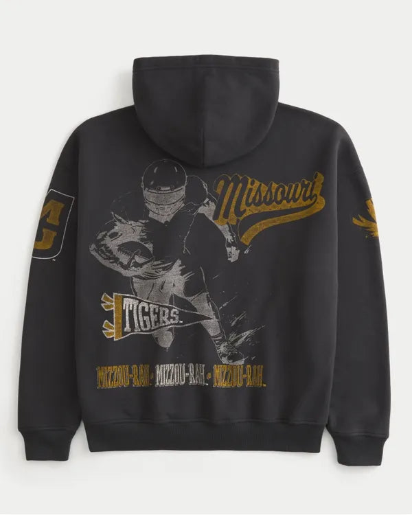 Boxy University of Missouri Tigers Graphic Hoodie