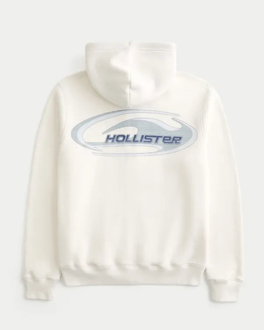 Zip-Up Logo Graphic Hoodie
