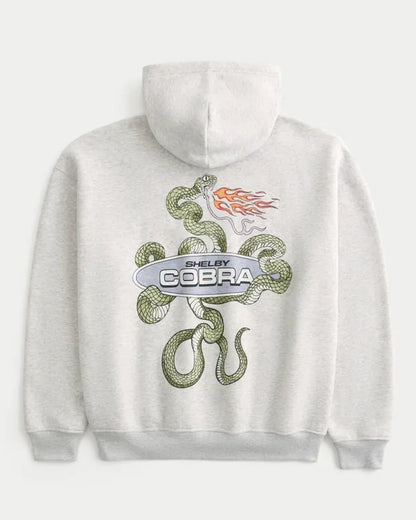 Boxy Shelby Cobra Graphic Hoodie