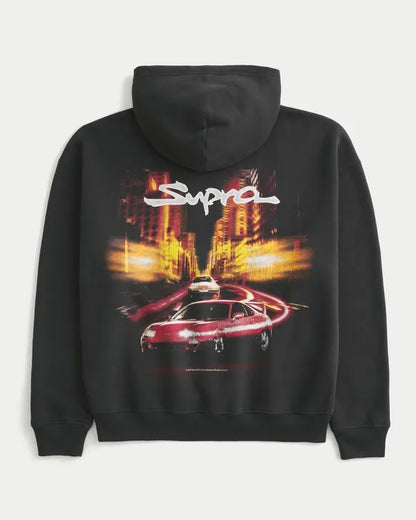 Boxy Toyota Supra Graphic Hoodie