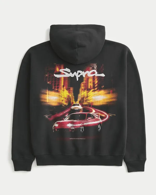 Boxy Toyota Supra Graphic Hoodie