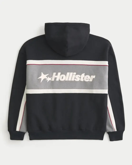 Boxy Logo Graphic Hoodie