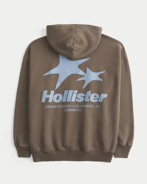 Boxy Logo Graphic Hoodie