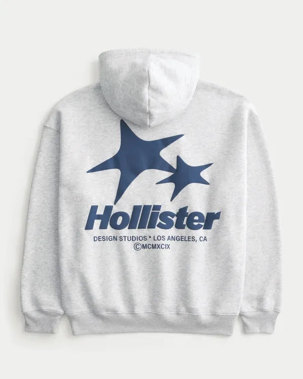 Boxy Logo Graphic Hoodie