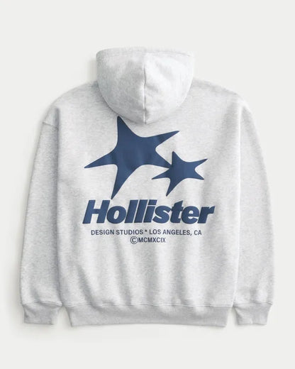 Boxy Logo Graphic Hoodie