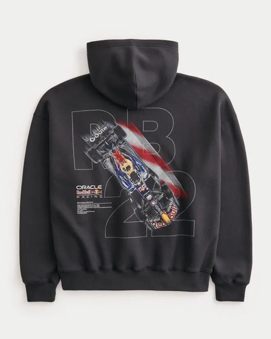Hollister Feel Good Boxy Oracle Red Bull Racing Graphic Hoodie