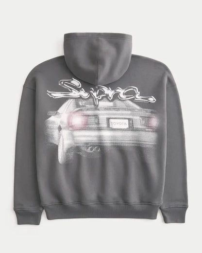 Boxy Toyota Supra Graphic Hoodie