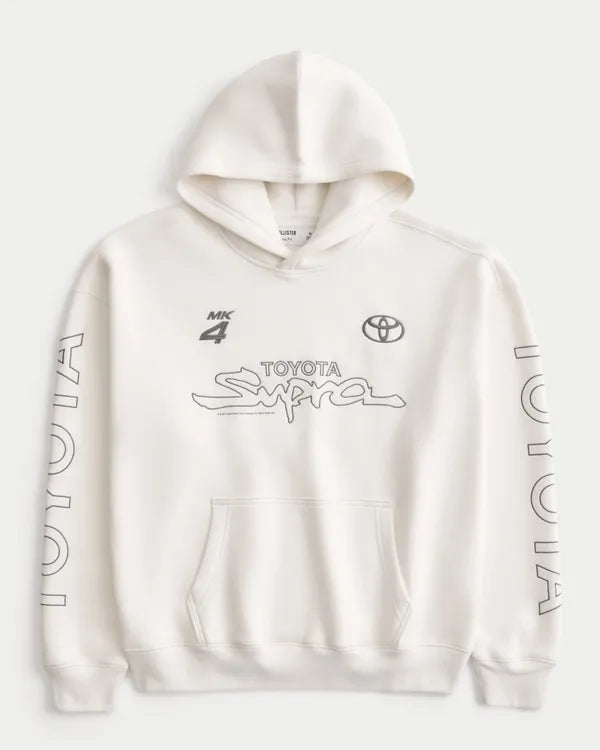 Boxy Toyota Supra Graphic Hoodie