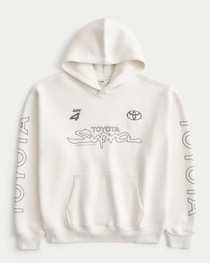 Boxy Toyota Supra Graphic Hoodie
