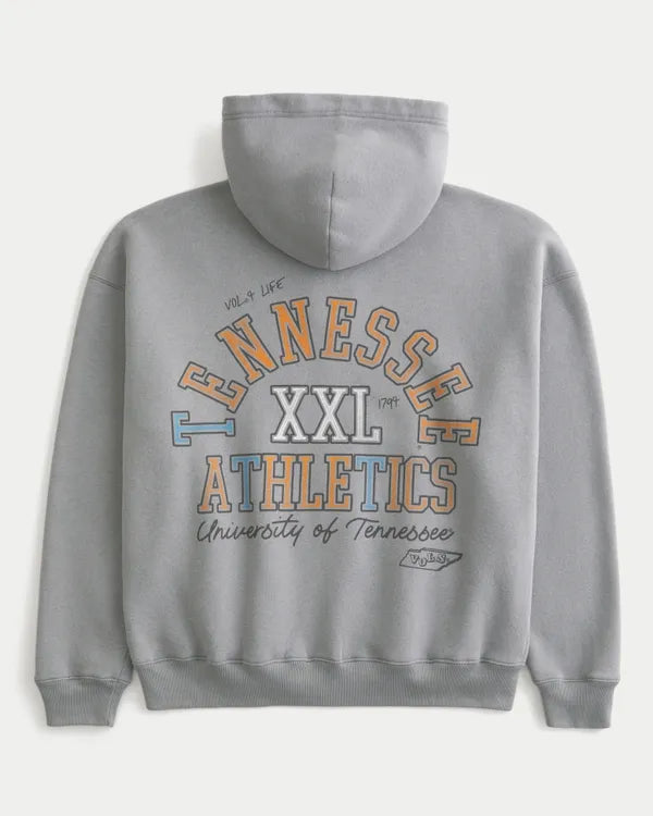 Boxy Zip-Up University of Tennessee Volunteers Graphic Hoodie