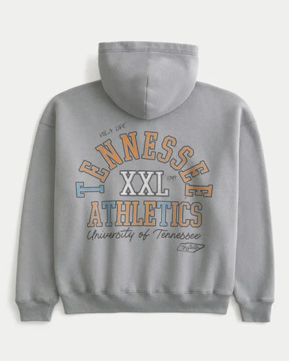 Boxy Zip-Up University of Tennessee Volunteers Graphic Hoodie