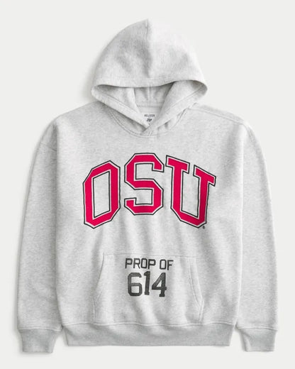 Boxy The Ohio State University Buckeyes Graphic Hoodie