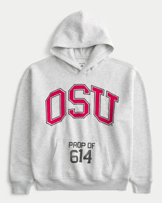 Boxy The Ohio State University Buckeyes Graphic Hoodie